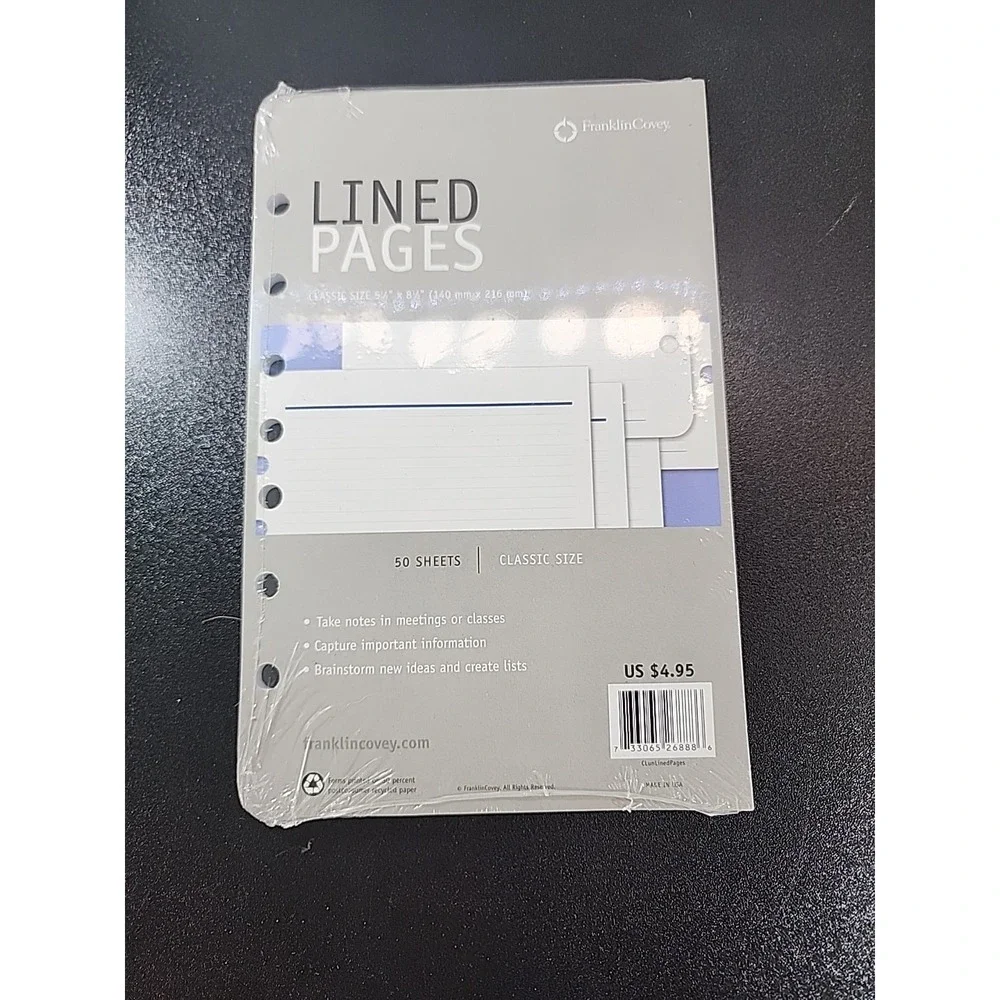 Franklin Covey Master Plan Pages Refill Classic 5.5